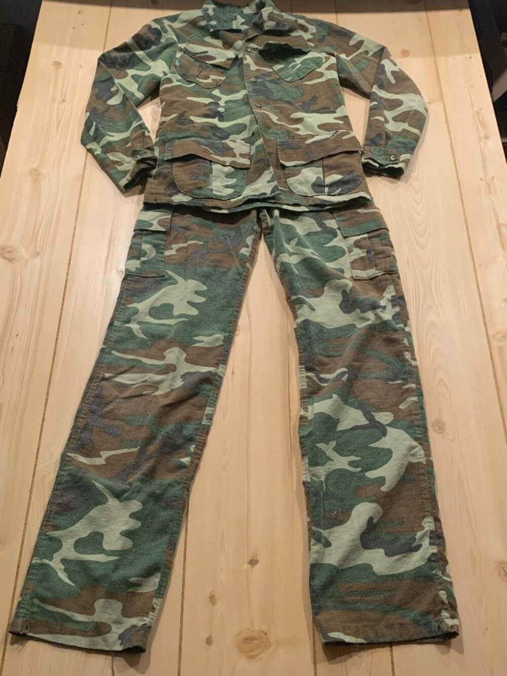 Vintage 90s Military Fatigues Uniform Camo Camouflage Army Outfit Women's Size S